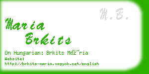 maria brkits business card